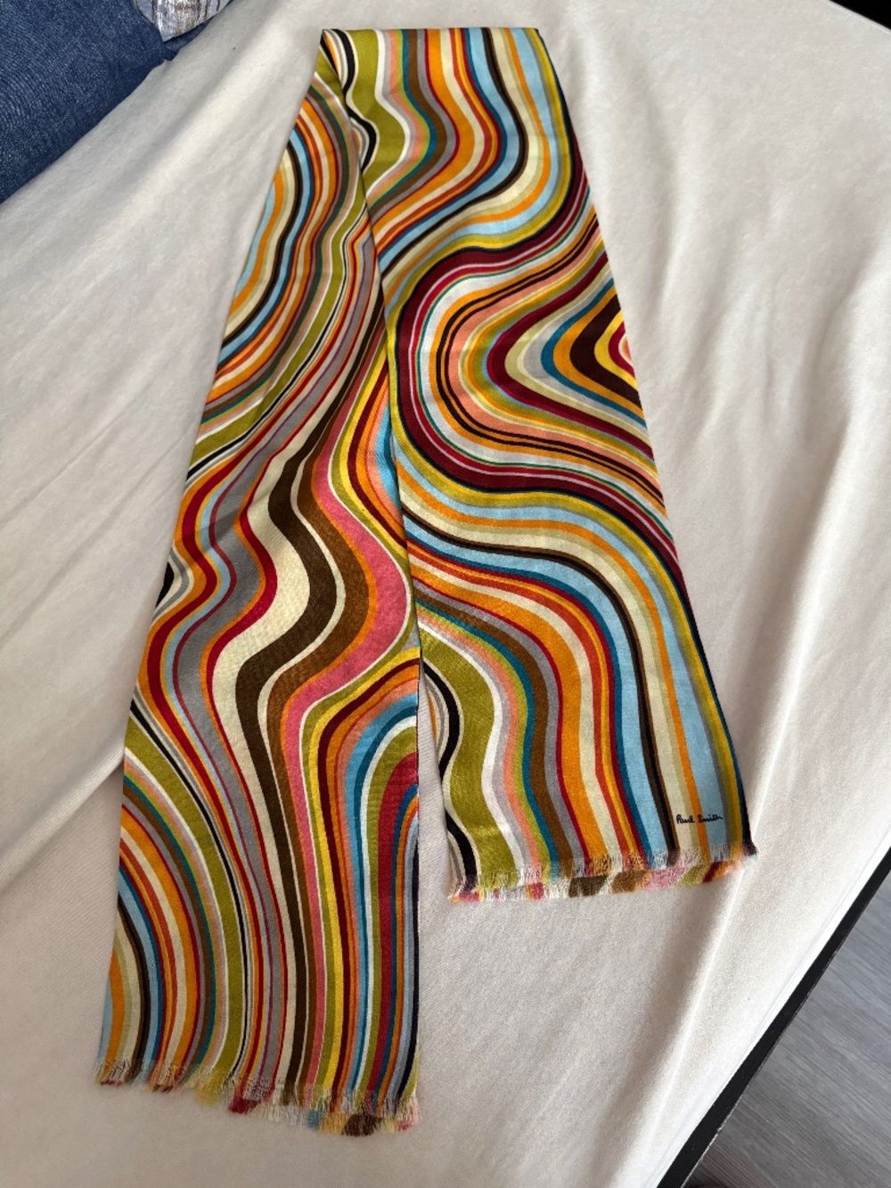 PAUL SMITH Women's 'swirl' Silk Scarf Multicolour